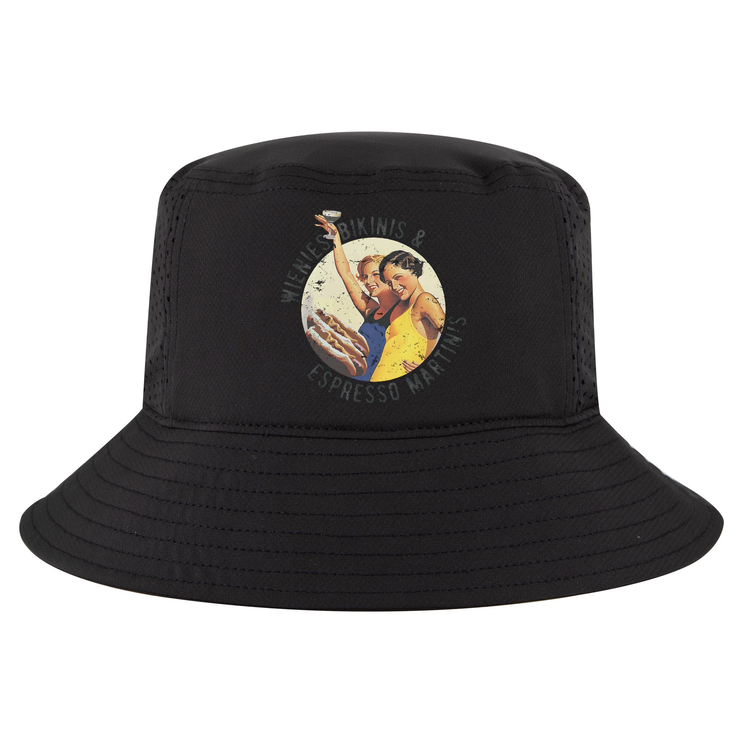 Fun Girl Summer Essentials Wienies Bikinis Espresso Martinis Cool Comfort Performance Bucket Hat