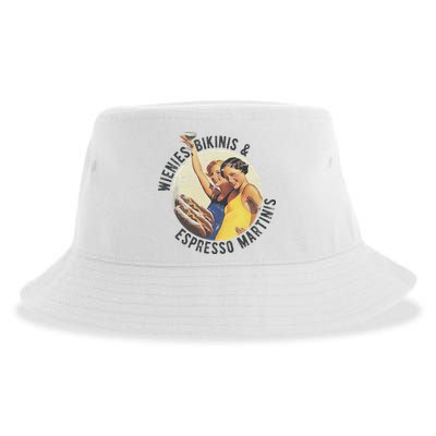 Fun Girl Summer Essentials Wienies Bikinis Espresso Martinis Sustainable Bucket Hat