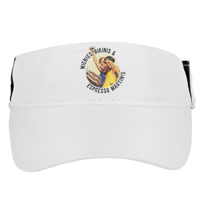 Fun Girl Summer Essentials Wienies Bikinis Espresso Martinis Adult Drive Performance Visor