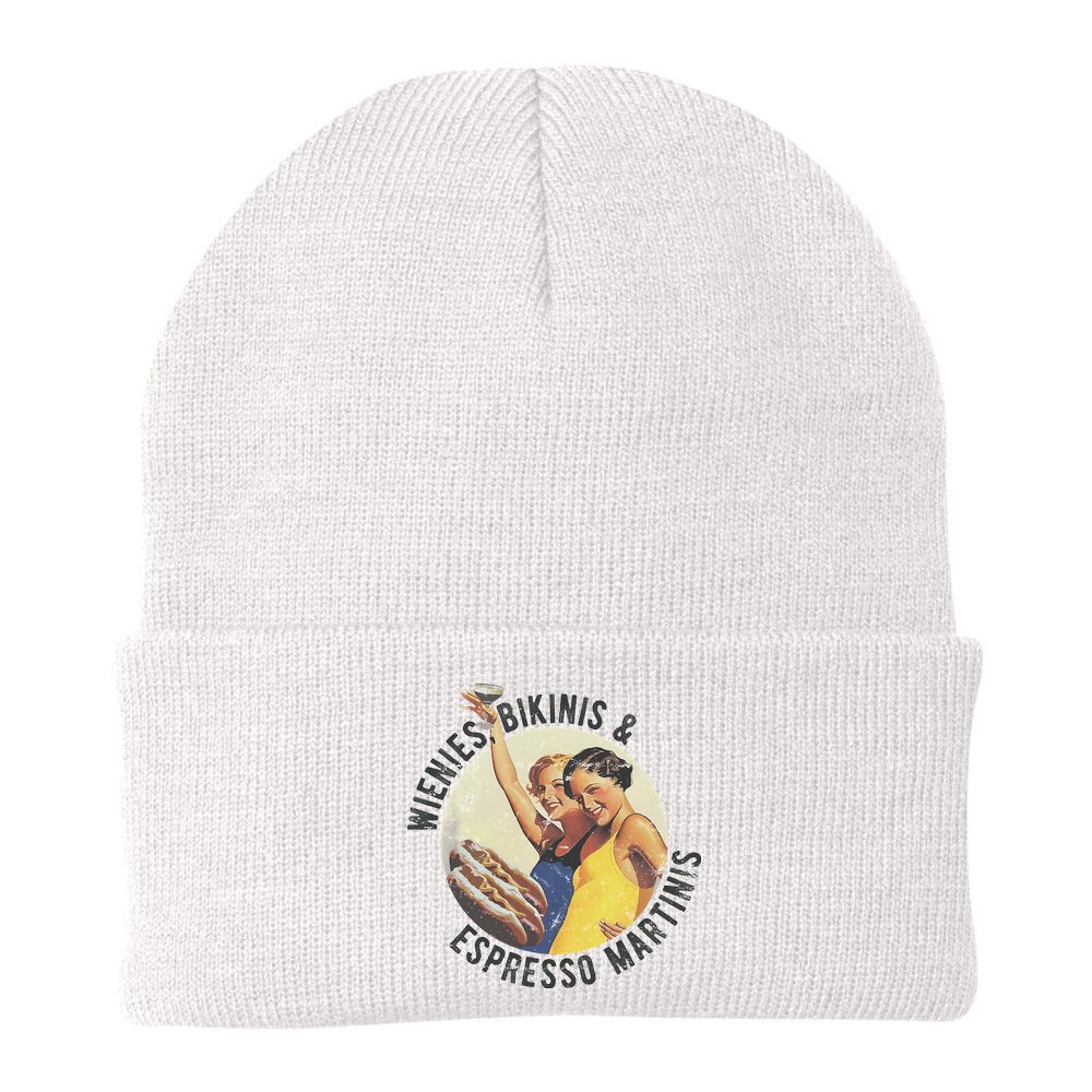 Fun Girl Summer Essentials Wienies Bikinis Espresso Martinis Beanie