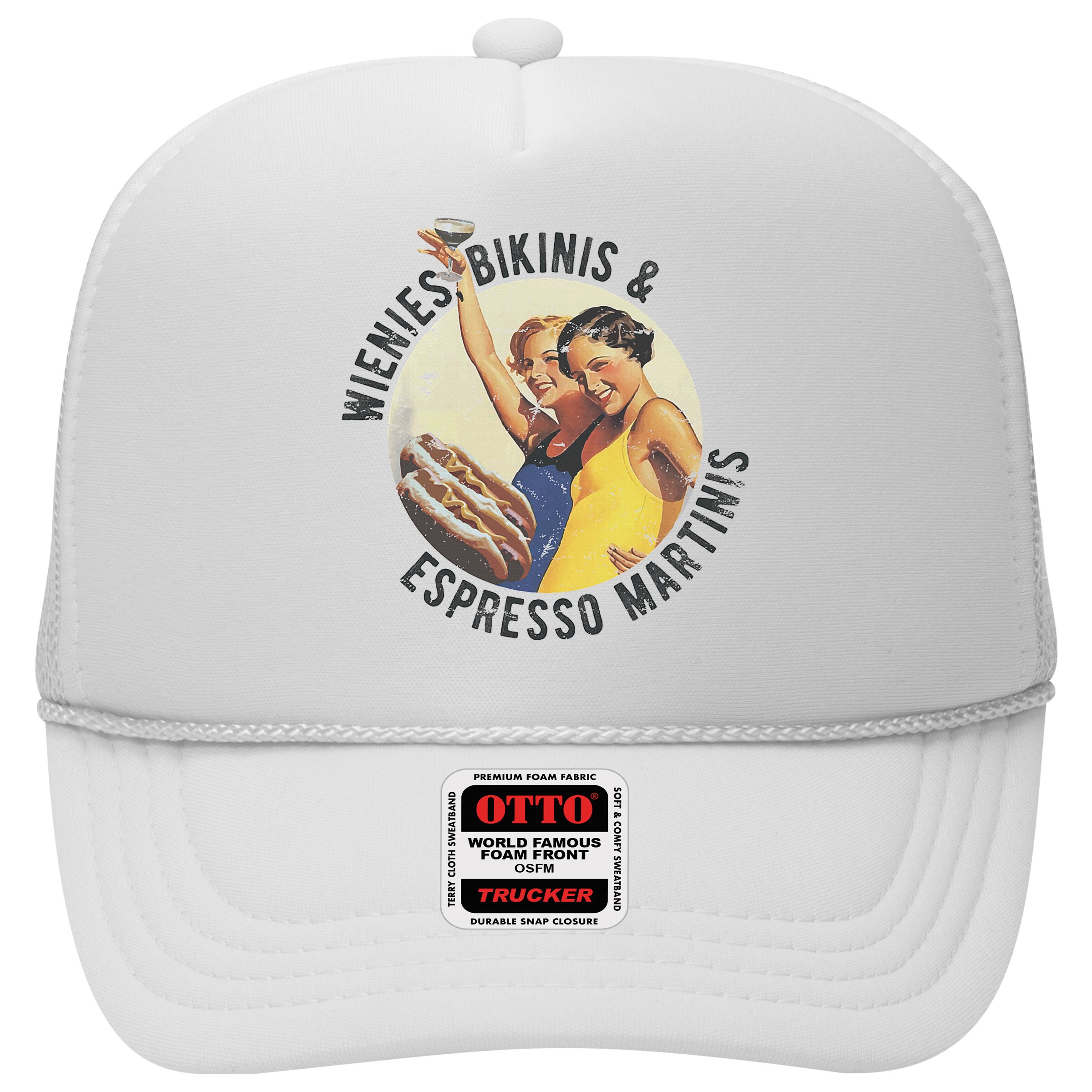 Fun Girl Summer Essentials Wienies Bikinis Espresso Martinis Hat