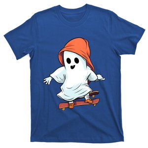 Funny Ghost Skateboarder Skateboarding Creecpy Halloween Gift T-Shirt