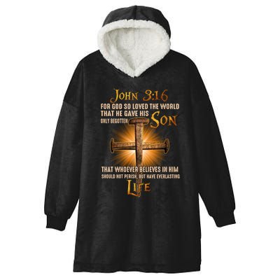 For God So Loved The World That He Gave His Only Begotten Son Hooded Wearable Blanket