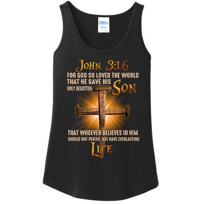 For God So Loved The World That He Gave His Only Begotten Son Ladies Essential Tank