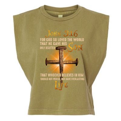 For God So Loved The World That He Gave His Only Begotten Son Garment-Dyed Women's Muscle Tee