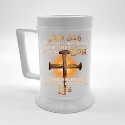 For God So Loved The World That He Gave His Only Begotten Son Beer Stein