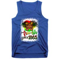 Freemeaningful Giftish Since 1865 Afro Messy Bun Afro Juneteenth Funny Gift Tank Top