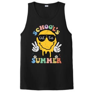 Funny Groovy Schools Out For Summer Graduation Teacher PosiCharge Competitor Tank