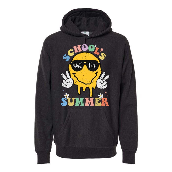 Funny Groovy Schools Out For Summer Graduation Teacher Premium Hoodie