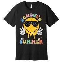 Funny Groovy Schools Out For Summer Graduation Teacher Premium T-Shirt