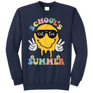 Funny Groovy Schools Out For Summer Graduation Teacher Sweatshirt