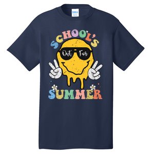 Funny Groovy Schools Out For Summer Graduation Teacher Tall T-Shirt