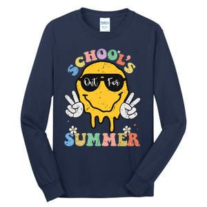 Funny Groovy Schools Out For Summer Graduation Teacher Tall Long Sleeve T-Shirt