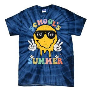 Funny Groovy Schools Out For Summer Graduation Teacher Tie-Dye T-Shirt