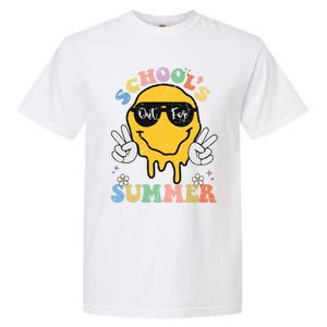 Funny Groovy Schools Out For Summer Graduation Teacher Garment-Dyed Heavyweight T-Shirt