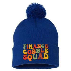 Finance Gobble Squad Thanksgiving Squad Style Feast Vibes Funny Gift Pom Pom 12in Knit Beanie