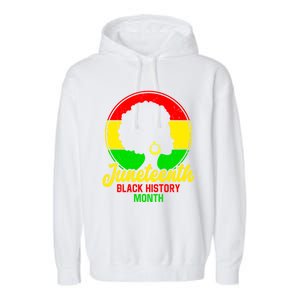 Freemeaningful Giftish Since 1865 Juneteenth American Flag Black History Meaning Garment-Dyed Fleece Hoodie