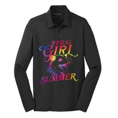 Feral Girl Summer Silk Touch Performance Long Sleeve Polo