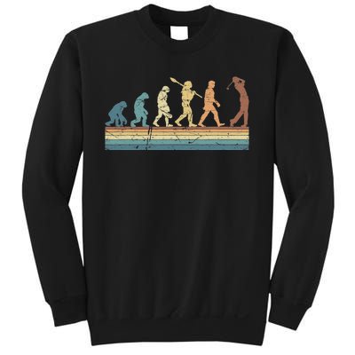 Funny Golf Sports Evolution Of Man Vintage Golfing Sweatshirt