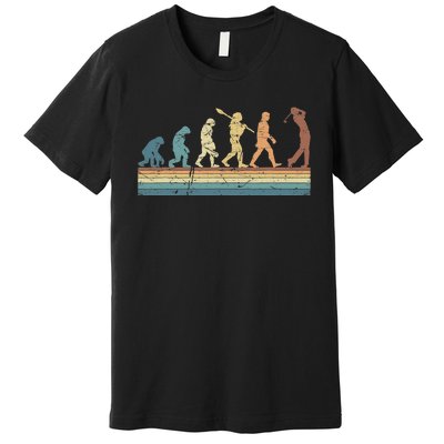 Funny Golf Sports Evolution Of Man Vintage Golfing Premium T-Shirt