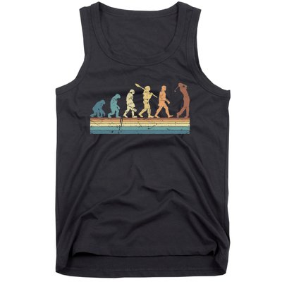 Funny Golf Sports Evolution Of Man Vintage Golfing Tank Top