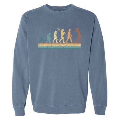 Funny Golf Sports Evolution Of Man Vintage Golfing Garment-Dyed Sweatshirt