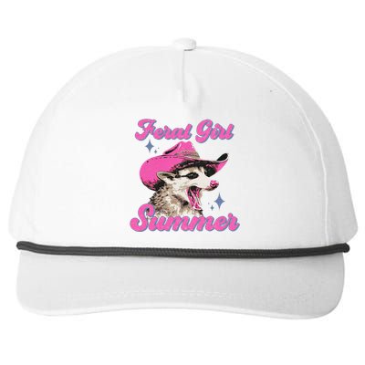 Feral Girl Summer Opossum Snapback Five-Panel Rope Hat