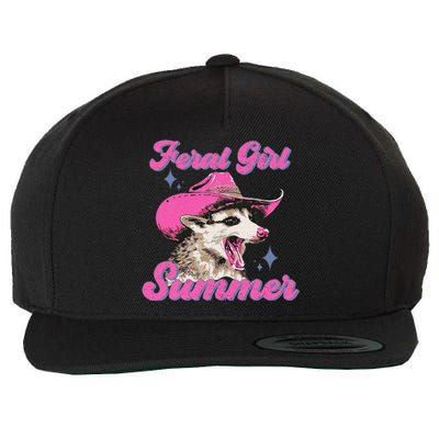 Feral Girl Summer Opossum Wool Snapback Cap