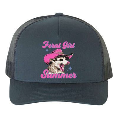 Feral Girl Summer Opossum Yupoong Adult 5-Panel Trucker Hat