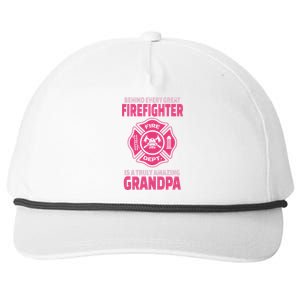 Firefighter Grandpa Support Of Granddaughter Grandson Gift Snapback Five-Panel Rope Hat