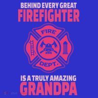 Firefighter Grandpa Support Of Granddaughter Grandson Gift Premium T-Shirt