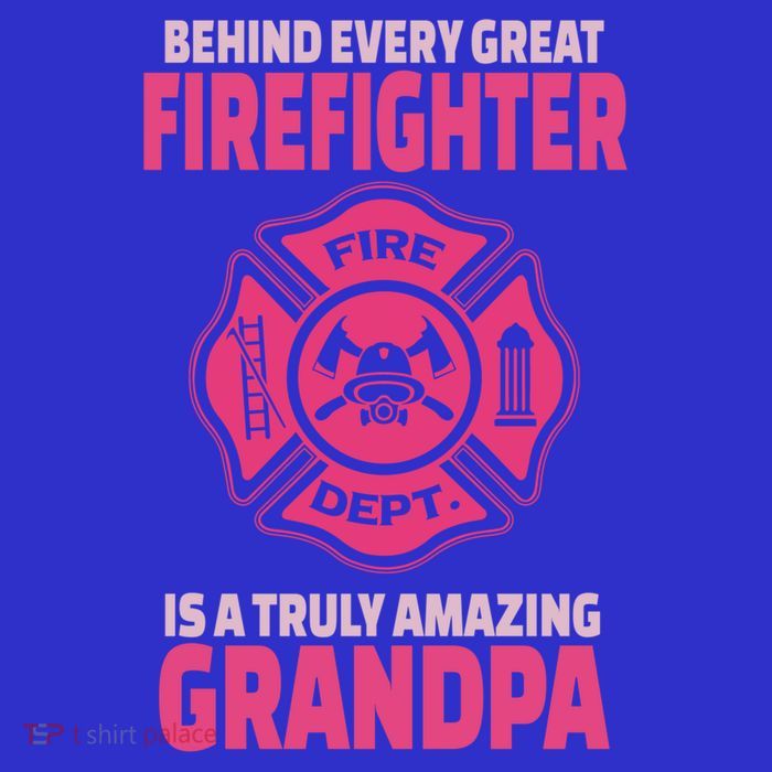 Firefighter Grandpa Support Of Granddaughter Grandson Gift Kids T-Shirt
