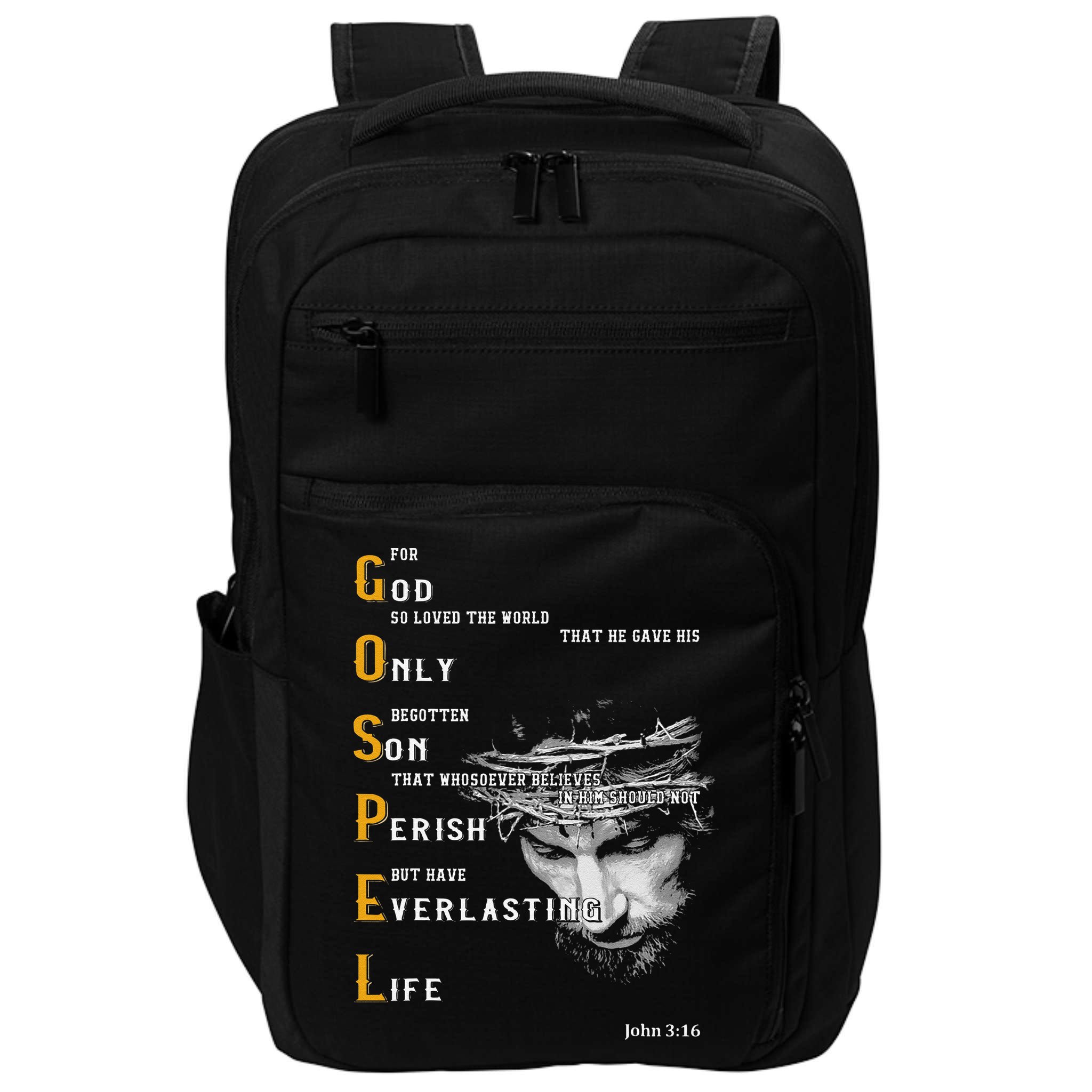 For God So Loved The World Love Jesus Christian Impact Tech Backpack