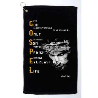 For God So Loved The World Love Jesus Christian Golf Towel