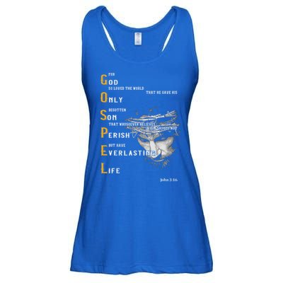 For God So Loved The World Love Jesus Christian Ladies Essential Flowy Tank