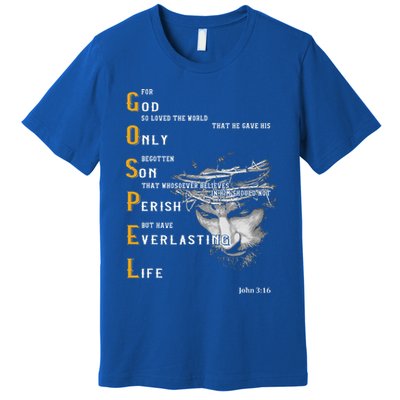 For God So Loved The World Love Jesus Christian Premium T-Shirt