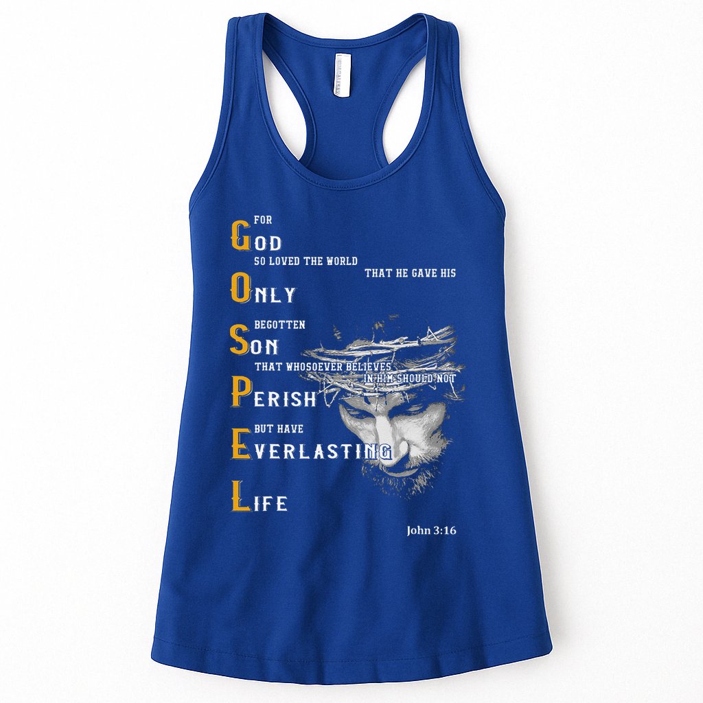 For God So Loved The World Love Jesus Christian Womens Tank Top