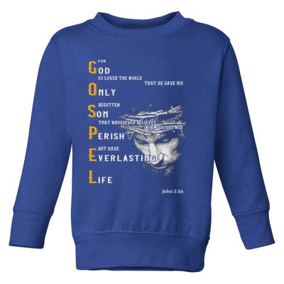 For God So Loved The World Love Jesus Christian Toddler Sweatshirt