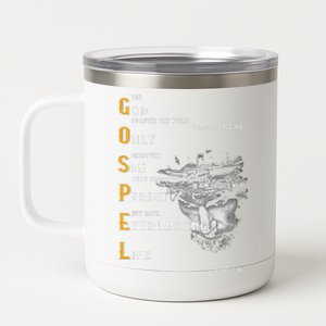 For God So Loved The World Love Jesus Christian 12 oz Stainless Steel Tumbler Cup