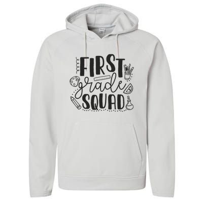 First Grade Squad Teacher Performance Fleece Hoodie