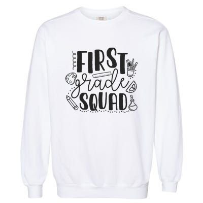 First Grade Squad Teacher Garment-Dyed Sweatshirt