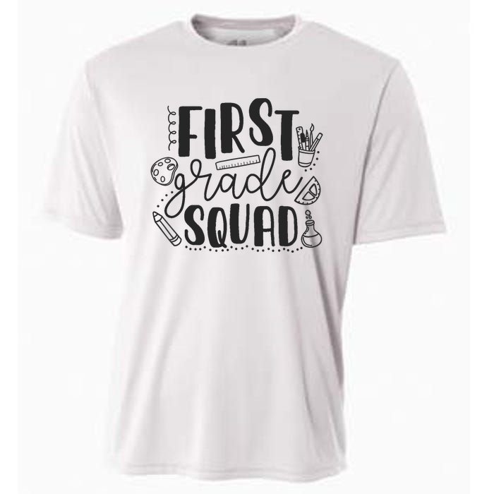 First Grade Squad Teacher Cooling Performance Crew T-Shirt