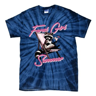 Feral Girl Summer Raccoon Tie-Dye T-Shirt