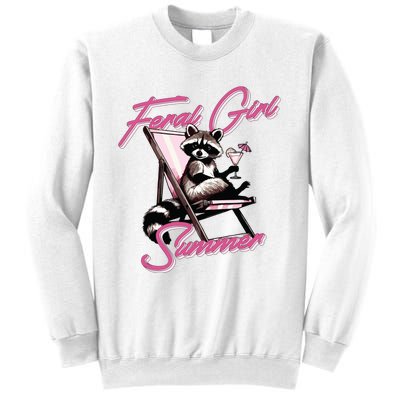 Feral Girl Summer Raccoon Sweatshirt