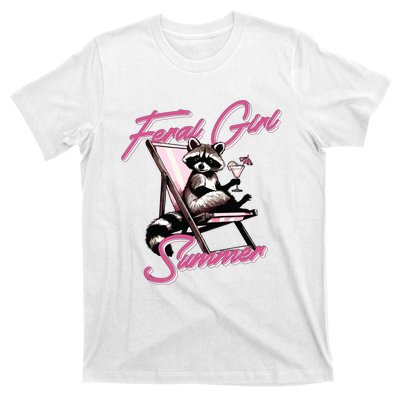 Feral Girl Summer Raccoon T-Shirt