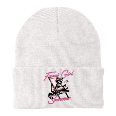 Feral Girl Summer Raccoon Knit Cap Winter Beanie