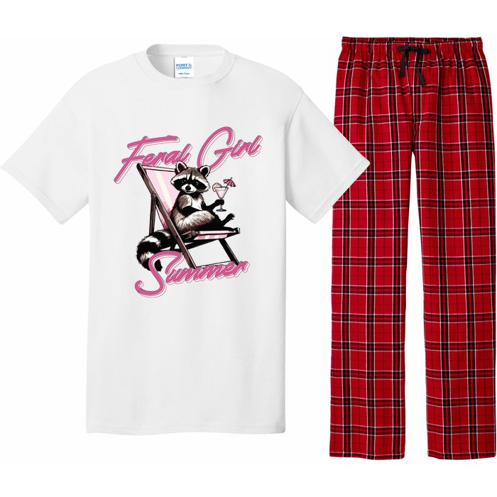 Feral Girl Summer Raccoon Pajama Set