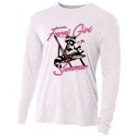 Feral Girl Summer Raccoon Cooling Performance Long Sleeve Crew