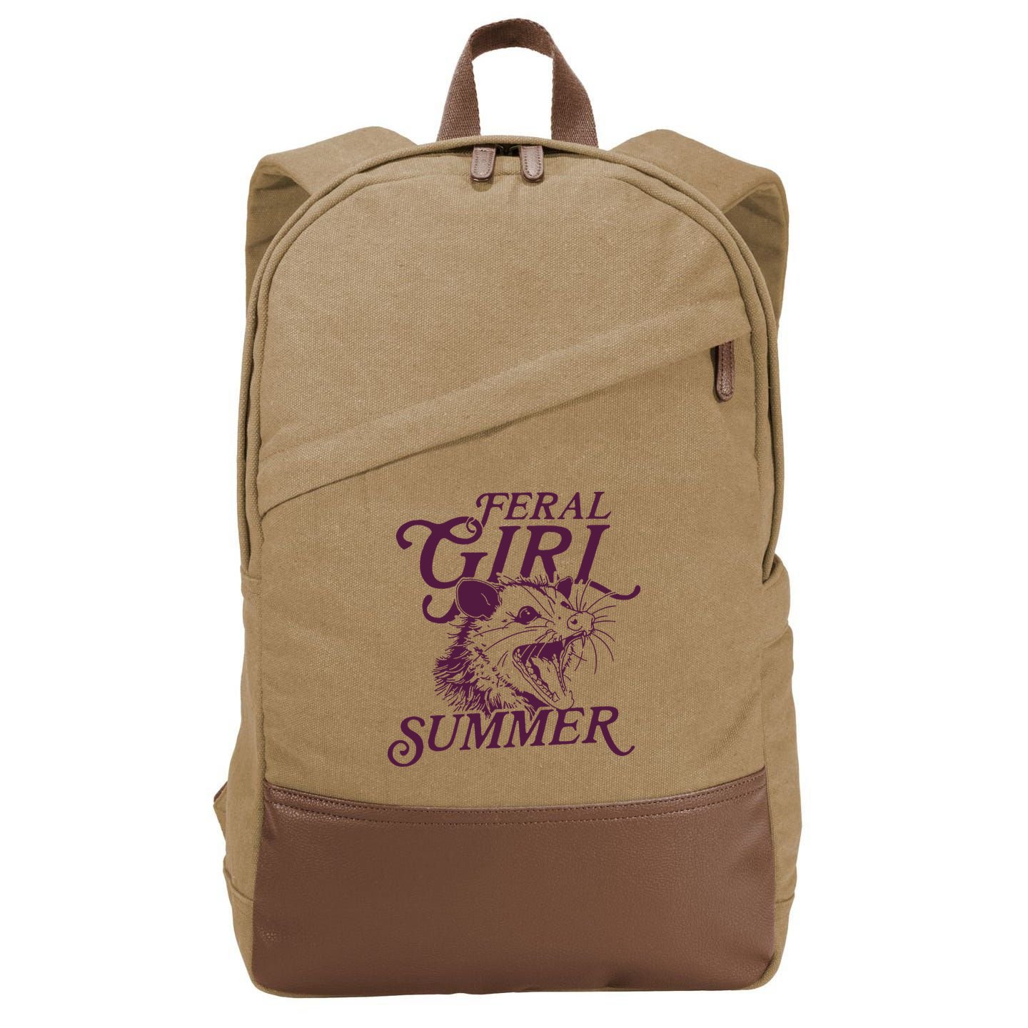 Feral Girl Summer Cotton Canvas Backpack