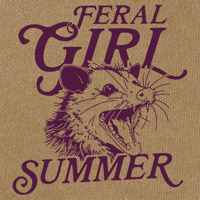 Feral Girl Summer Cotton Canvas Backpack